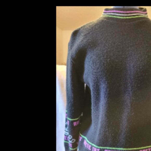 Rare Vintage 60s Arctic Cat Snowmobile Knit Graphic Sweater Shirt Pullover  M 38 - Picture 4 of 13